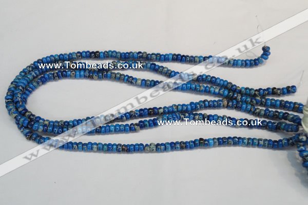 CDI273 15.5 inches 3*6mm rondelle dyed imperial jasper beads