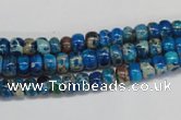 CDI274 15.5 inches 4*6mm rondelle dyed imperial jasper beads