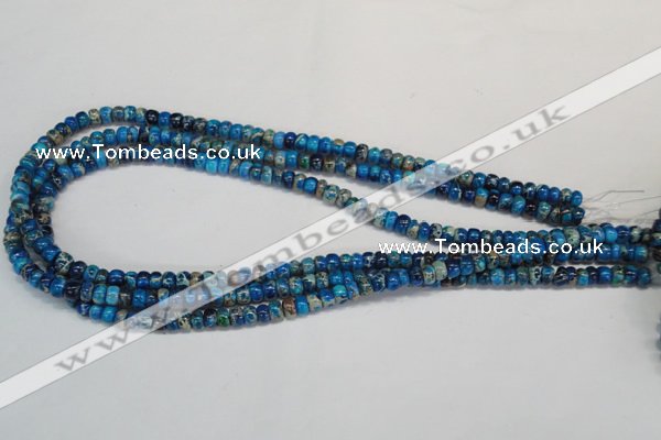 CDI274 15.5 inches 4*6mm rondelle dyed imperial jasper beads