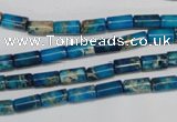 CDI278 15.5 inches 4*8mm tube dyed imperial jasper beads