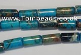 CDI279 15.5 inches 6*12mm tube dyed imperial jasper beads