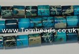 CDI280 15.5 inches 8*8mm tube dyed imperial jasper beads