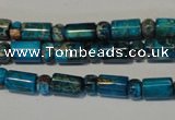 CDI288 15.5 inches 3*6mm rondelle & 6*9mm tube dyed imperial jasper beads