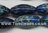 CDI293 15.5 inches 15*30mm rice dyed imperial jasper beads