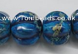 CDI297 15.5 inches 19*23mm pumpkin dyed imperial jasper beads