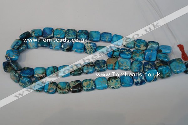 CDI300 15.5 inches 14*14mm square dyed imperial jasper beads