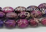 CDI31 16 inches 10*14mm rice dyed imperial jasper beads wholesale