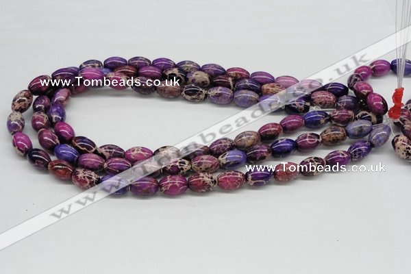 CDI31 16 inches 10*14mm rice dyed imperial jasper beads wholesale