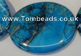 CDI321 15.5 inches 40*50mm oval dyed imperial jasper beads