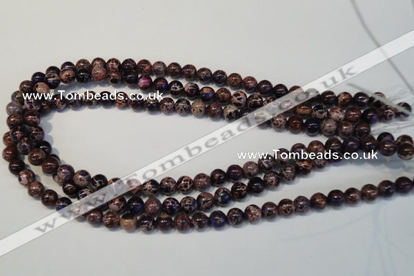 CDI362 15.5 inches 8mm round dyed imperial jasper beads