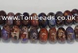 CDI371 15.5 inches 6*10mm rondelle dyed imperial jasper beads