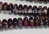CDI372 15.5 inches 6*12mm rondelle dyed imperial jasper beads