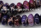 CDI374 15.5 inches 8*16mm rondelle dyed imperial jasper beads