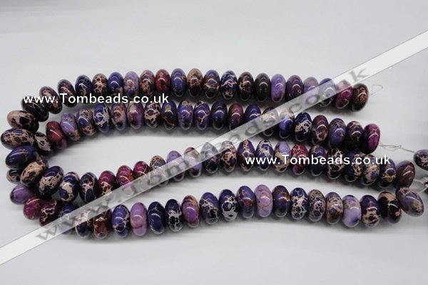 CDI374 15.5 inches 8*16mm rondelle dyed imperial jasper beads