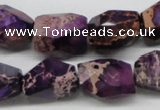 CDI38 16 inches 14*18mm faceted nuggets dyed imperial jasper beads