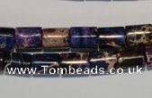 CDI380 15.5 inches 8*10mm tube dyed imperial jasper beads