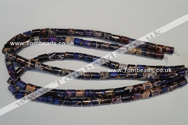 CDI380 15.5 inches 8*10mm tube dyed imperial jasper beads