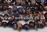CDI390 15.5 inches 6*9mm nugget dyed imperial jasper beads