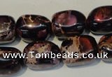 CDI395 15.5 inches 12*16mm nugget dyed imperial jasper beads