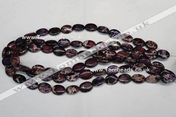 CDI417 15.5 inches 12*16mm oval dyed imperial jasper beads