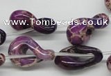 CDI42 16 inches 15*24mm petal shaped dyed imperial jasper beads