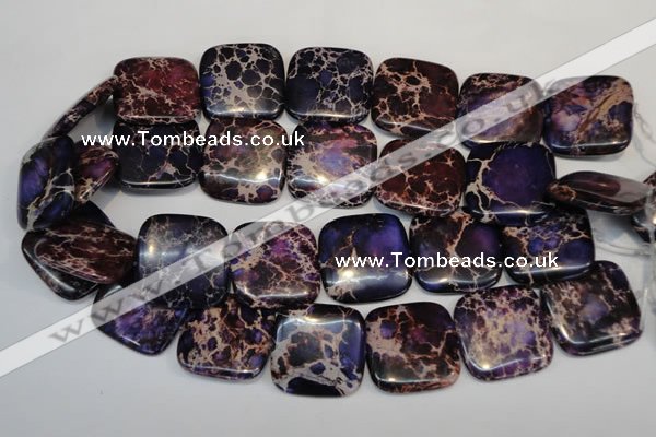 CDI430 15.5 inches 30*30mm square dyed imperial jasper beads