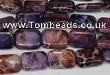 CDI435 15.5 inches 10*14mm rectangle dyed imperial jasper beads