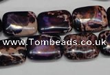 CDI436 15.5 inches 12*16mm rectangle dyed imperial jasper beads