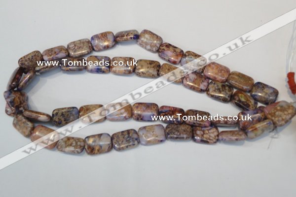 CDI437 15.5 inches 13*18mm rectangle dyed imperial jasper beads