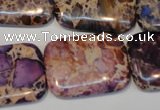 CDI440 15.5 inches 20*30mm rectangle dyed imperial jasper beads