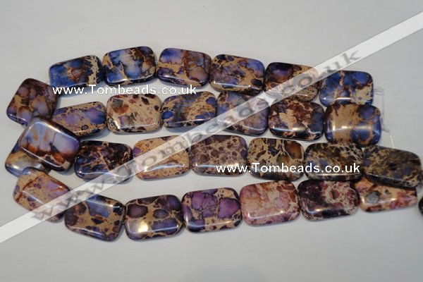 CDI440 15.5 inches 20*30mm rectangle dyed imperial jasper beads