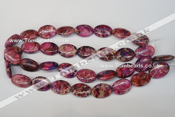 CDI475 15.5 inches 18*25mm oval dyed imperial jasper beads