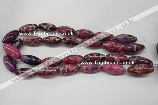 CDI484 15.5 inches 15*30mm rice dyed imperial jasper beads