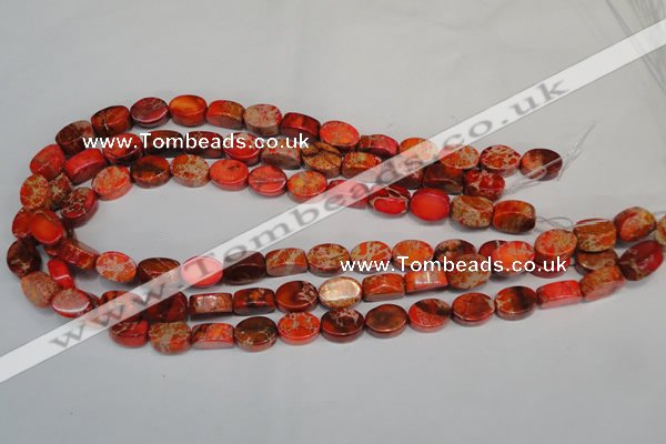 CDI528 15.5 inches 10*14mm oval dyed imperial jasper beads