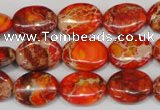 CDI531 15.5 inches 12*16mm oval dyed imperial jasper beads