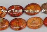 CDI532 15.5 inches 15*20mm oval dyed imperial jasper beads