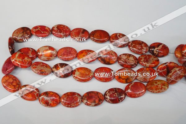 CDI533 15.5 inches 18*25mm oval dyed imperial jasper beads