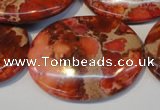 CDI536 15.5 inches 30*40mm oval dyed imperial jasper beads