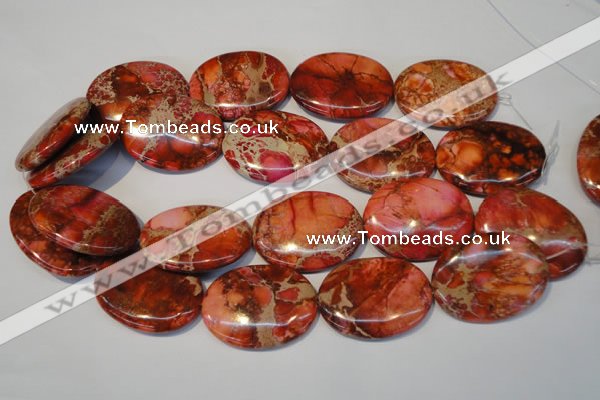 CDI536 15.5 inches 30*40mm oval dyed imperial jasper beads