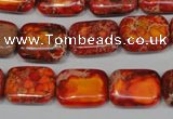 CDI553 15.5 inches 12*16mm rectangle dyed imperial jasper beads