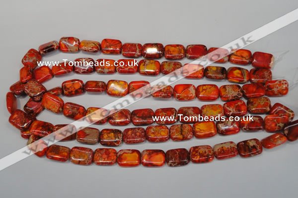 CDI553 15.5 inches 12*16mm rectangle dyed imperial jasper beads