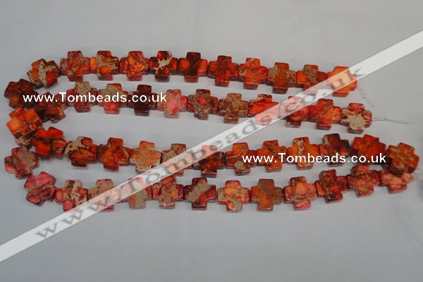 CDI561 15.5 inches 16*16mm cross dyed imperial jasper beads