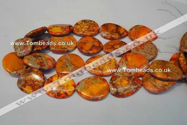 CDI580 15.5 inches 20*25mm - 28*35mm freeform dyed imperial jasper beads