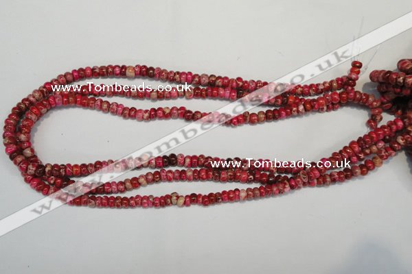 CDI584 15.5 inches 3*6mm rondelle dyed imperial jasper beads