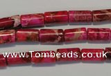 CDI591 15.5 inches 6*12mm tube dyed imperial jasper beads