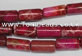 CDI594 15.5 inches 8*16mm tube dyed imperial jasper beads