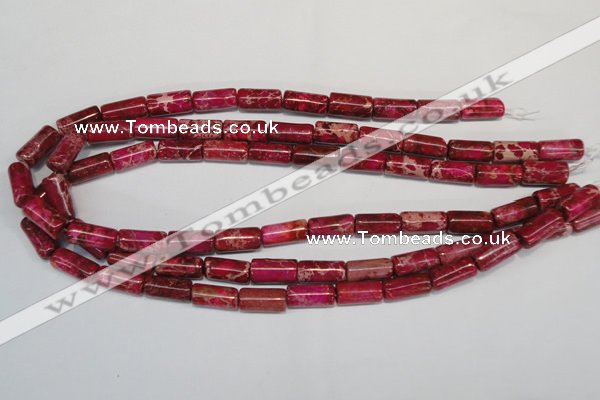 CDI594 15.5 inches 8*16mm tube dyed imperial jasper beads
