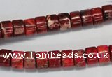 CDI596 15.5 inches 4*8mm tube dyed imperial jasper beads