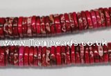CDI602 15.5 inches 2*10mm heishi dyed imperial jasper beads