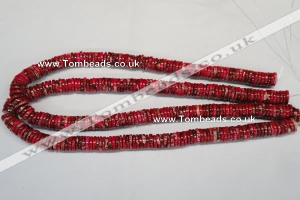 CDI602 15.5 inches 2*10mm heishi dyed imperial jasper beads